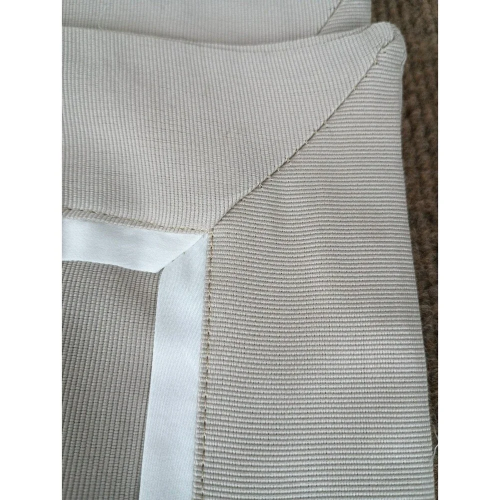 2 Restoration Hardware Italian Pillow Shams 28X20 100% Cotton Beige/White Border